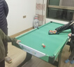 大雄（DAXIONG）特大号家用台球桌儿童桌球台室内男孩玩具游戏家庭娱乐可折叠  绿色彩画可折叠1.6m(升级版)带滑轮 实拍图