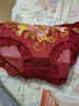 杰曼丽蕾丝中腰内裤女性感火辣提臀翘臀无痕收腹收小肚子纯棉抗菌裆 899#（紫牡丹+蓝牡丹+枣红牡丹+红牡丹） M (建议80-120斤)腰围1.8-2.3 实拍图