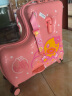 AO WEI LA OW小黄鸭儿童行李箱可骑可坐男女儿童旅行箱行李箱骑行箱儿童拉杆箱 粉色 花朵 20英寸 实拍图