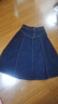 纳维凯尔意大利小帆船女士收腰时髦休闲牛仔裙A型半身裙2322844509 蓝 M  实拍图