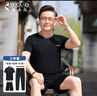 啄木鸟（TUCANO）短袖t恤运动套装男送父亲礼物休闲短裤爸爸装三件套白色C 3XL 实拍图