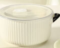 广意 陶瓷泡面碗 学生上班族饭盒 带盖大容量 餐盒（白色）GY8834 实拍图