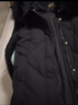 雪中飞羽绒服女中长款女大毛领可拆卸冬季显瘦过膝厚款 黑色2XL  2XL 实拍图