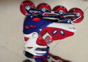 迪士尼儿童溜冰鞋八轮全闪光轮滑鞋套装头盔护具 直排轮可调旱冰鞋中码 实拍图