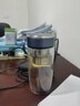 万象（WANXIANG）双层玻璃杯节日礼物送男友商务便携办公杯大容量茶杯男茶水分离杯 V270-灰蓝色 360ml 实拍图