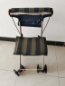 日本TacaoF/特高步老年人买菜购物车助步车助行器手推车 CPS02A 可推可坐铝合金轻便可折叠 T-CPS02A深蓝(加大加宽3.2kg) 实拍图