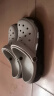 鲨鹈鹕洞洞鞋男士大码拖鞋防滑室外迪特沙滩鞋女透气包头休闲凉鞋男 迪特铅白色 42 实拍图