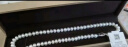 周六福S925银扣淡水珍珠项链妈妈生日礼物 扁圆7.5-8.5mm 45cm  实拍图
