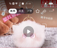 坤随 腮红猫猫球钥匙扣可爱毛绒玩偶书包挂件女包包精致公仔挂饰礼物 黑球猫猫（黑色眼睛）1个 实拍图