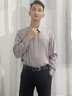 威可多（VICUTU）男士二代云朵衬衫秋舒适百搭休闲长袖衬衣 柔软易打理商务衬衫 灰色 M 实拍图