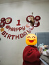 狮洛德 生日场景抓周布置背景墙宝宝一周岁生日宴装饰 平安喜乐 实拍图