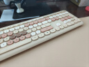 镭拓（Rantopad）RF108 无线键盘鼠标套装 圆形可爱 家用办公无线打字 少女心笔记本外接键盘奶茶色混彩 实拍图