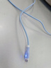 昊微120W快充安卓数据线6A闪充MicroUSB老式加粗长带灯手机充电线器套装车载适用华为OPPO荣耀小米vivo 梦幻蓝【micro阶梯口】6A快充加粗线|两条装 1.5米 实拍图