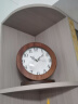 汉时（Hense）古典小座钟时尚创意台钟客厅卧室床头钟复古桌面摆件简约石英钟表HD281大号山水 实拍图