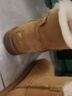 骆驼（CAMEL）雪地靴女百搭舒适暖绒平跟套筒保暖靴 L23W275157 驼色 37  实拍图