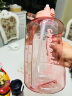 炊大皇塑料杯大容量水壶吨吨桶夏季大肚杯运动水壶塑料水杯粉色2.3L 实拍图