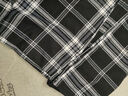 彼爱诗格子裤女夏季薄款2022新款高腰显瘦直筒阔腿裤宽松垂感拖地休闲裤 黑格子 均码 实拍图