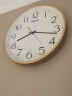 天王星凸玻璃面挂钟客厅卧室家用钟表创意简约大数字免打孔石英钟挂墙时尚个性时钟 Q1753-3香槟金30厘米 晒单实拍图
