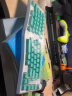 Alice80人体工学有线热插拔RGB机械键盘 天空蓝有线翡黄轴 实拍图