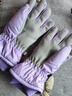 迪士尼儿童滑雪手套女童保暖五指套小学生玩防水玩雪套 SP70253紫色 实拍图