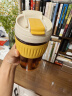 乐扣乐扣（LOCK&LOCK）咖啡玻璃杯男女学生便携式吸管杯随手水杯子500ML黄色LLG699YEL 实拍图