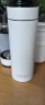 JRINKTEEA日本品牌316不锈钢速弹车载保温杯男一键开盖茶水分离泡茶焖茶杯 佐羽白 500ml 无缝内胆 实拍图
