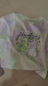 迪士尼（Disney）童装女童可爱荷叶边短袖套装2023新款夏装宝宝时尚两件套 紫绿晕染-女童 140 晒单实拍图