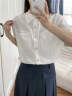 KBNE【莱赛尔】女士短袖衬衫女设计2024高级感休闲白衬衫女 白色 M 晒单实拍图