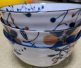 几物森林 青花瓷日式高脚碗家用陶瓷餐具面碗大号饭碗斗笠碗 5英寸4只装 晒单实拍图