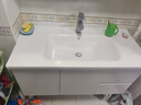鲸品（JING PIN）不锈钢浴室柜组合蜂窝铝洗漱台陶瓷一体盆洗脸盆智能镜柜洗手盆柜 8999-100cm抽屉款+普通半封镜柜 配白色方形龙头 实拍图