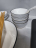 寻诺北欧风碗碟套装家用釉下彩碗筷勺盘子大汤碗餐具整套  竖纹11头 实拍图