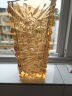 弗莱文茨加厚玻璃花瓶北欧宽口水培水养鲜花百合花家用客厅摆件插花花瓶 冰裂花瓶（琥珀色）实物更漂亮 晒单实拍图
