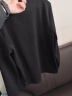 皮尔卡丹春秋男士双面绒卫衣休闲内搭西装半高领长袖T恤纯色上衣打底衫男 黑色 175/XL(建议135-155斤) 晒单实拍图