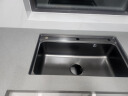 欧琳（OULIN）厨房水槽单槽台下盆 洗菜盆一体盆纳米水槽304不锈钢大单槽78470H 实拍图