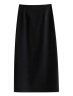 范思蓝恩23FS12365/12483 黑色直筒半身裙女夏季百搭气质显瘦长裙 黑色短款 M 晒单实拍图