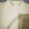 欧莎（OSA）春季软糯套头毛衣新款女宽松外穿半高领打底衫内搭 杏色 XL 实拍图