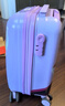 yitongxiang迪士尼儿童可坐拉杆箱爱莎公主行李箱万向轮旅行男女童登机箱 20英寸冰雪蓝色带密码锁拉链 实拍图