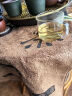 洁丽雅 加厚茶巾6条装茶具配件茶台方巾毛巾擦桌子清洁抹布 棕色3+灰色3 实拍图