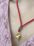 怡缘珠宝黄金挂坠小兔子吊坠生肖兔年红绳项链女款999足金本命年属兔 小兔子红绳项链 金重约0.9-1.1g 实拍图