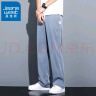 真维斯（Jeanswest）天丝休闲裤男春夏季薄款冰丝宽松直筒阔腿裤男柔软舒适透气长裤男 蓝色 XL 实拍图