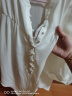 尚都比拉夏季洋气随性文艺气质通勤灯笼袖雪纺衬衫纯色 白色 L  晒单实拍图