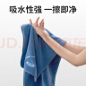 名创优品（MINISO）抗菌加厚毛巾4条装 吸水洗脸家用柔软干发大面巾 蓝+灰+橘+粉 实拍图