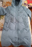 英氏（YEEHOO）女童羽绒服儿童保暖外套冬季时尚淑女中长款中大童装洋气冬装新款 字母小花-灰蓝色 165 实拍图