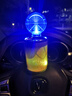 润群汽车车载烟灰缸创意个性有盖出风口悬挂式车内带盖LED灯车用烟缸 七彩款2个装 实拍图