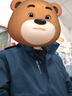 罗蒙（ROMON）父亲节礼物冲锋衣男秋冬季夹克纯色连帽户外加绒加厚中青年商务 zhongli-6268深蓝色（三合一） XL （130斤-145斤） 实拍图