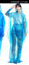 班哲尼 一次性雨衣雨裤分体加厚雨披成人儿童轻薄户外登山旅行一次性雨披男女雨具可重复使用 5个装蓝色 实拍图