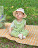 优奇婴儿衣服背带裤宝宝春装新款连体衣夏季薄款外出服小月龄短袖套装 条纹T恤+背带裤 90cm 晒单实拍图