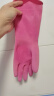 克林莱越南进口天然橡胶防滑专利 清洁手套 橡胶手套 家务手套M中号红色 实拍图