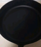 小幸福鑄鐵（KITCHEN LITTLE HAPPINESS KITCHEN）新品木柄铸铁平底锅家用煎锅无涂层不粘生铁锅牛排烙饼锅燃气通用 木柄平底锅27cm裸锅 实拍图