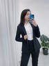 晨芙职业小西装女外套春秋商务气质西服套装面试正装酒店经理工作服 单件黑色西装 XL 建议110-120斤 实拍图